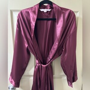 Vintage Victoria secret maroon silk robe